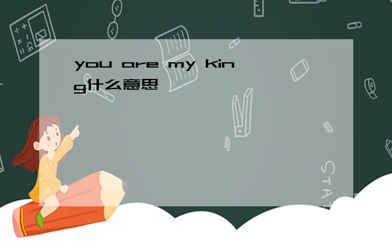 you are my king什么意思