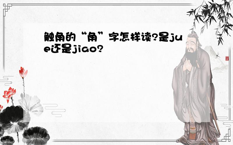 触角的“角”字怎样读?是jue还是jiao?