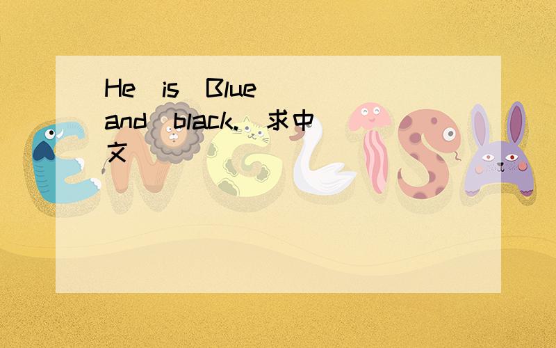 He  is  Blue  and  black.(求中文)