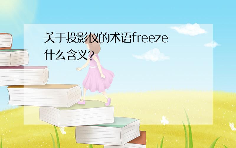 关于投影仪的术语freeze什么含义?