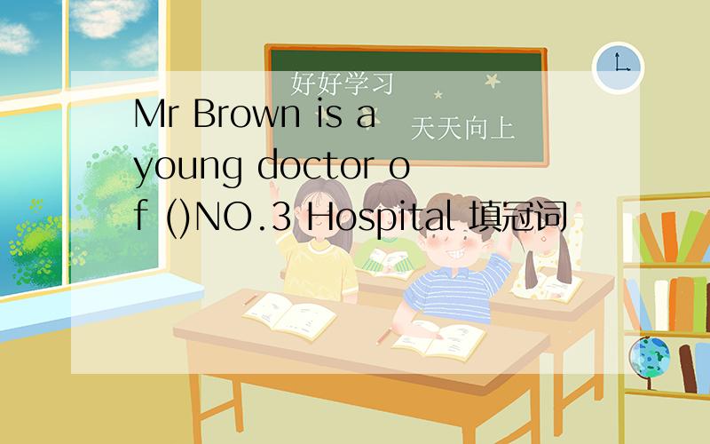 Mr Brown is a young doctor of ()NO.3 Hospital 填冠词