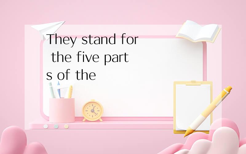 They stand for the five parts of the