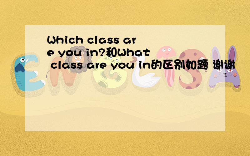 Which class are you in?和What class are you in的区别如题 谢谢