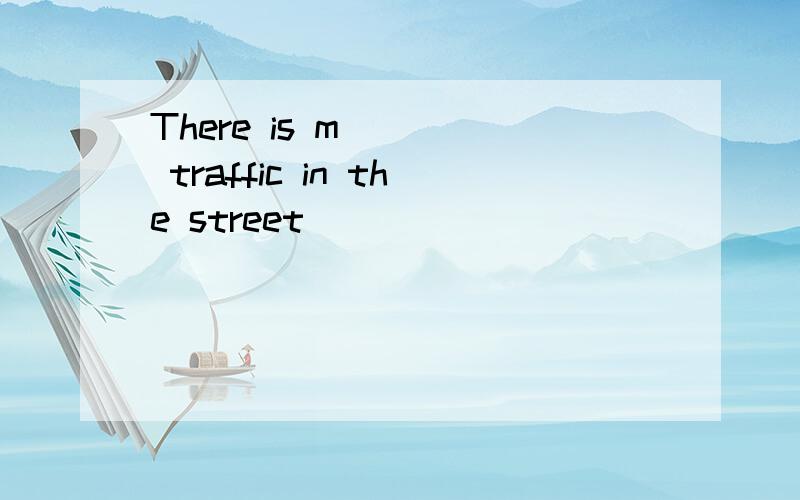 There is m____ traffic in the street