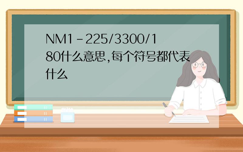 NM1-225/3300/180什么意思,每个符号都代表什么