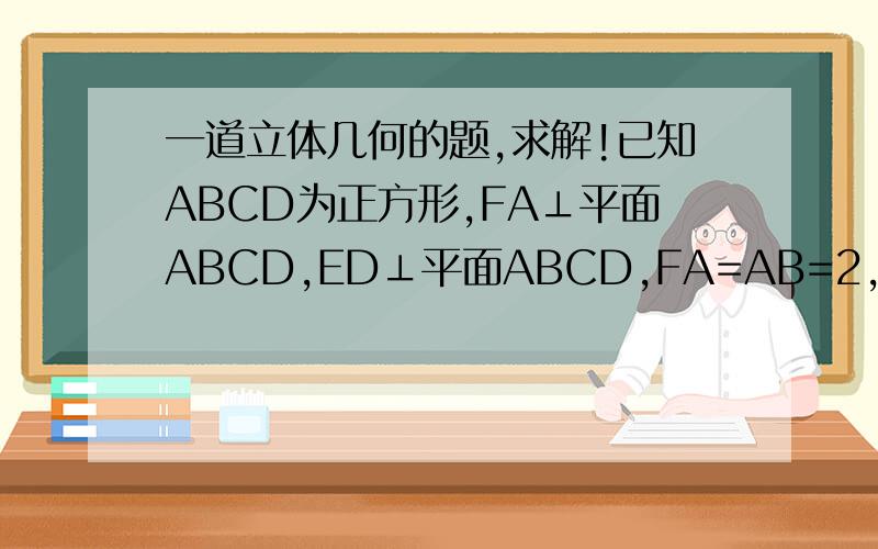 一道立体几何的题,求解!已知ABCD为正方形,FA⊥平面ABCD,ED⊥平面ABCD,FA=AB=2,DE=1,若CG⊥平面ABCD,且CG=2,问线段AD上是否存在点H使得直线GH⊥平面BEF?无法插图.注：C、B、E、F四点共面.求带图详解,O(∩