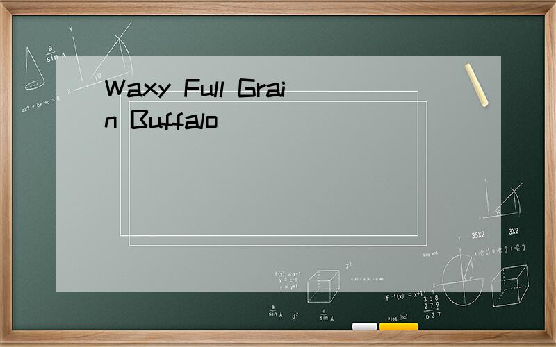 Waxy Full Grain Buffalo