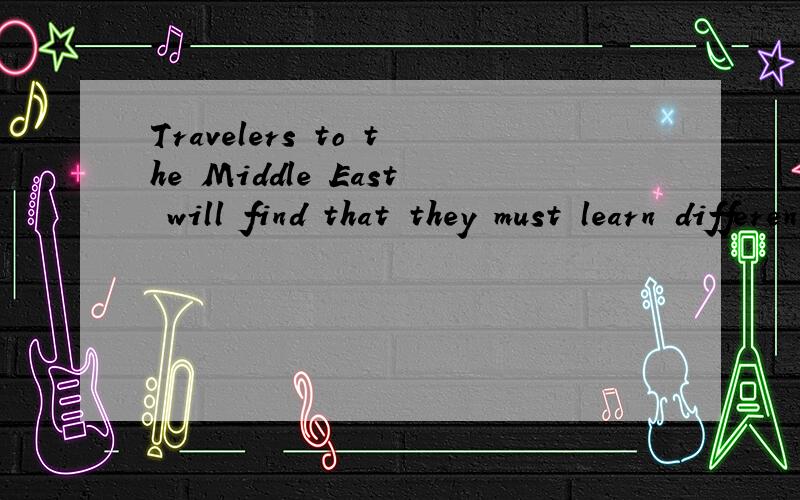 Travelers to the Middle East will find that they must learn different.上海精编教学与评估首字母填空
