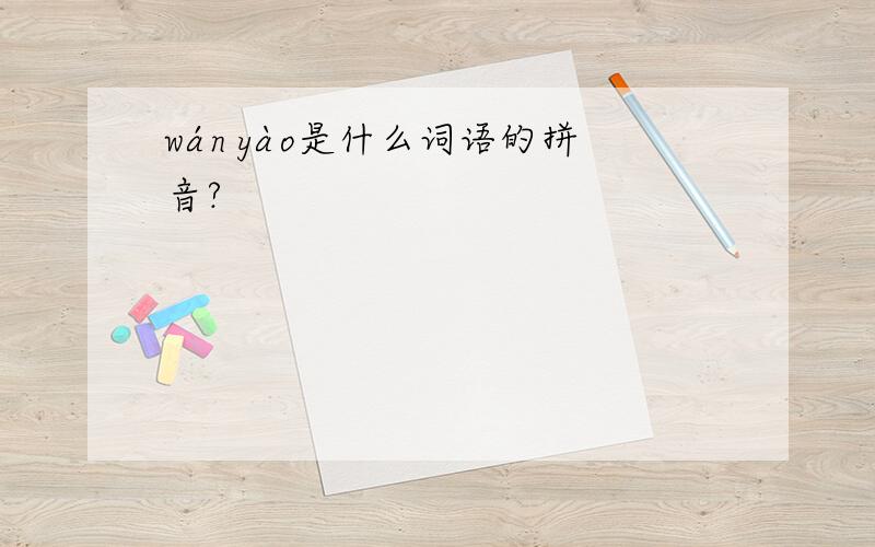 wán yào是什么词语的拼音?