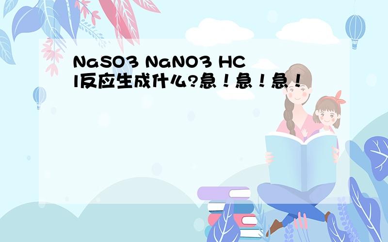 NaSO3 NaNO3 HCl反应生成什么?急！急！急！