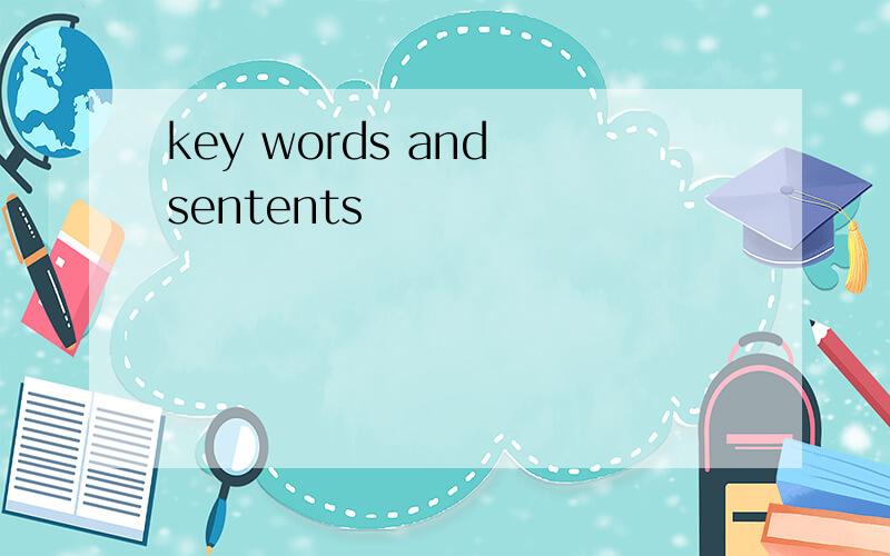 key words and sentents