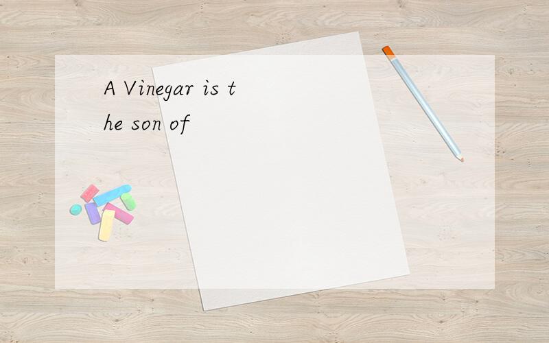 A Vinegar is the son of