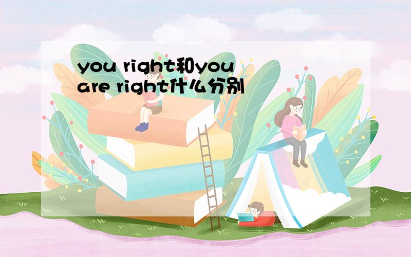 you right和you are right什么分别