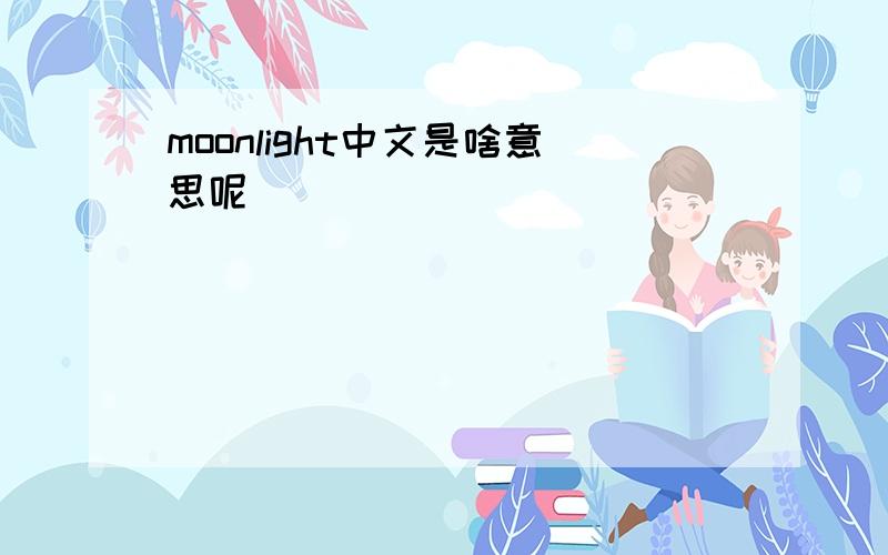 moonlight中文是啥意思呢