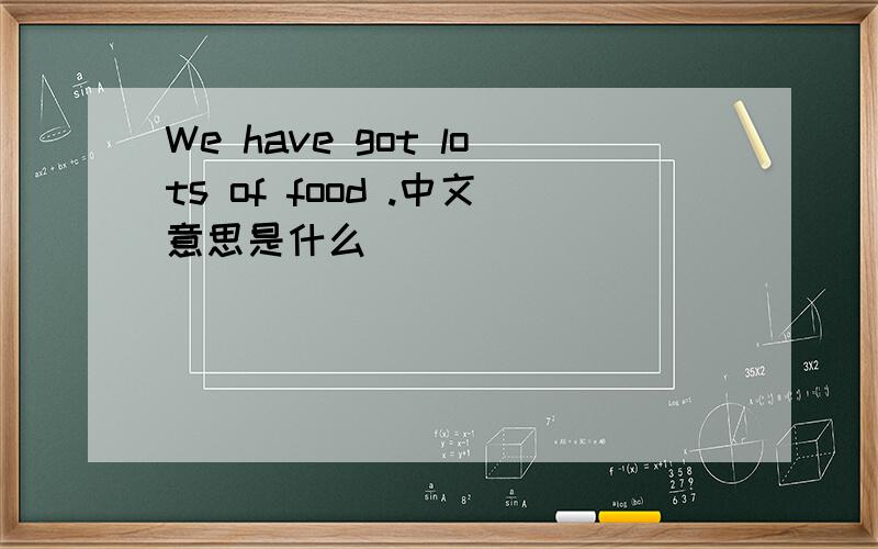 We have got lots of food .中文意思是什么