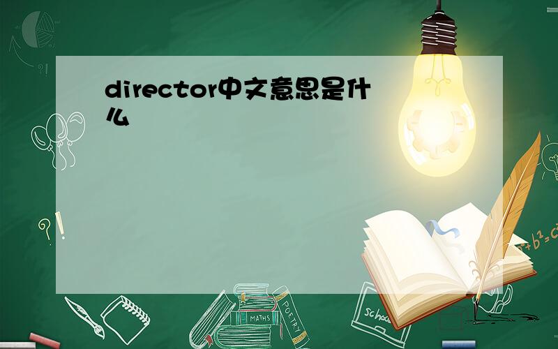 director中文意思是什么