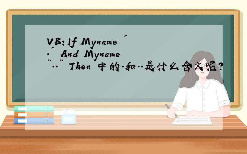 VB:If Myname 