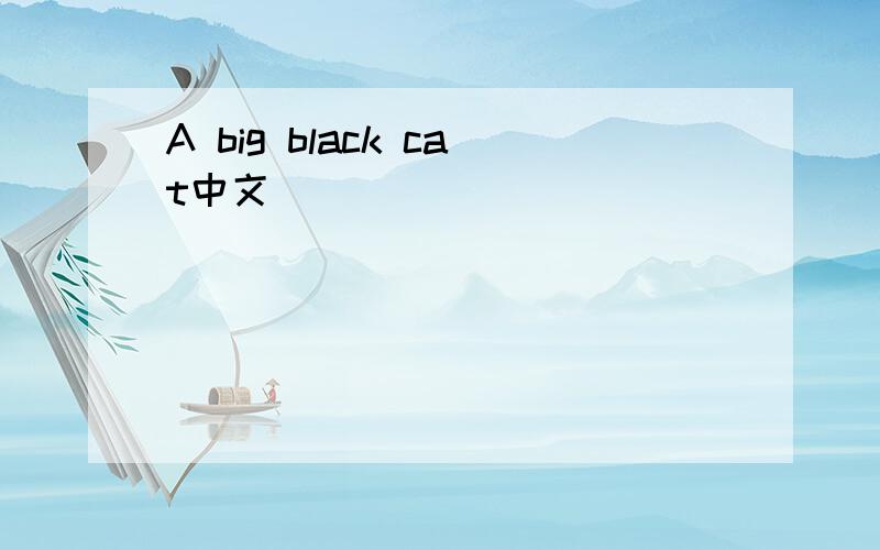 A big black cat中文