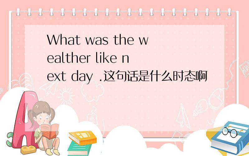 What was the wealther like next day .这句话是什么时态啊