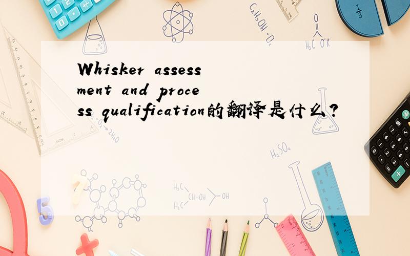 Whisker assessment and process qualification的翻译是什么?