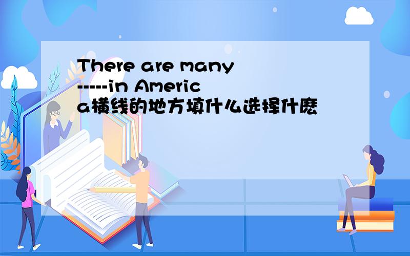 There are many-----in America横线的地方填什么选择什麽