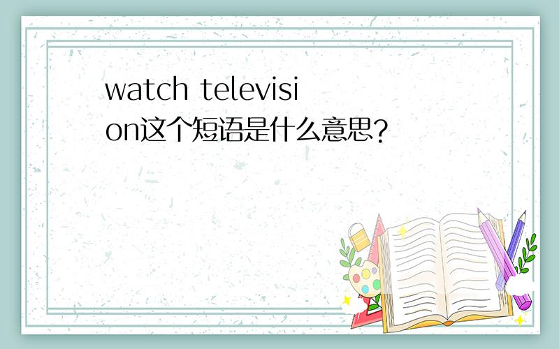 watch television这个短语是什么意思?