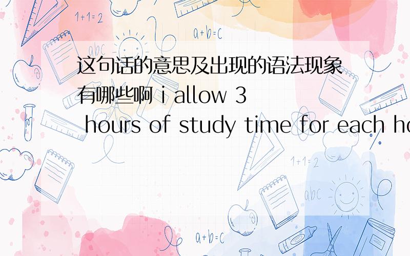 这句话的意思及出现的语法现象有哪些啊 i allow 3 hours of study time for each hour of class attended.其中的attended做什么成分啊?
