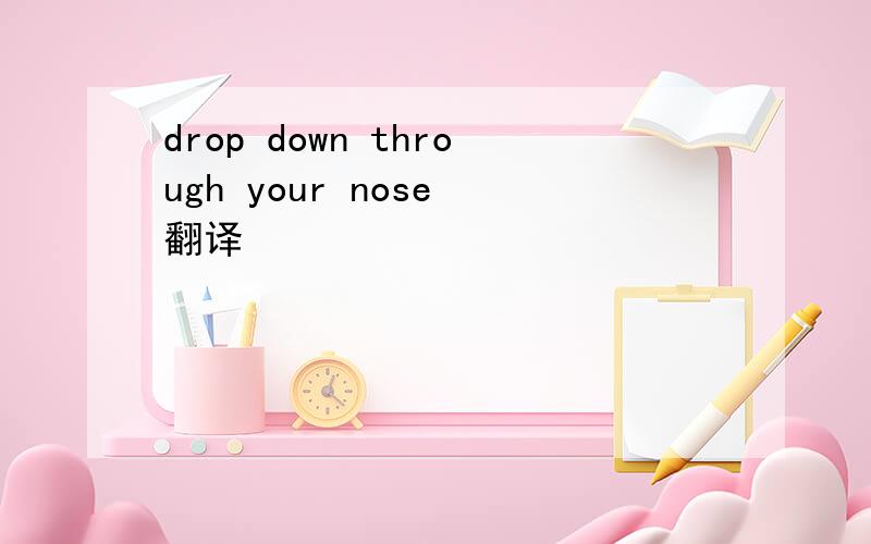 drop down through your nose 翻译