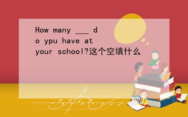 How many ___ do ypu have at your school?这个空填什么