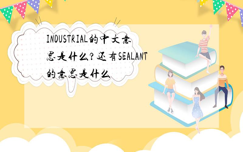 INDUSTRIAL的中文意思是什么?还有SEALANT的意思是什么